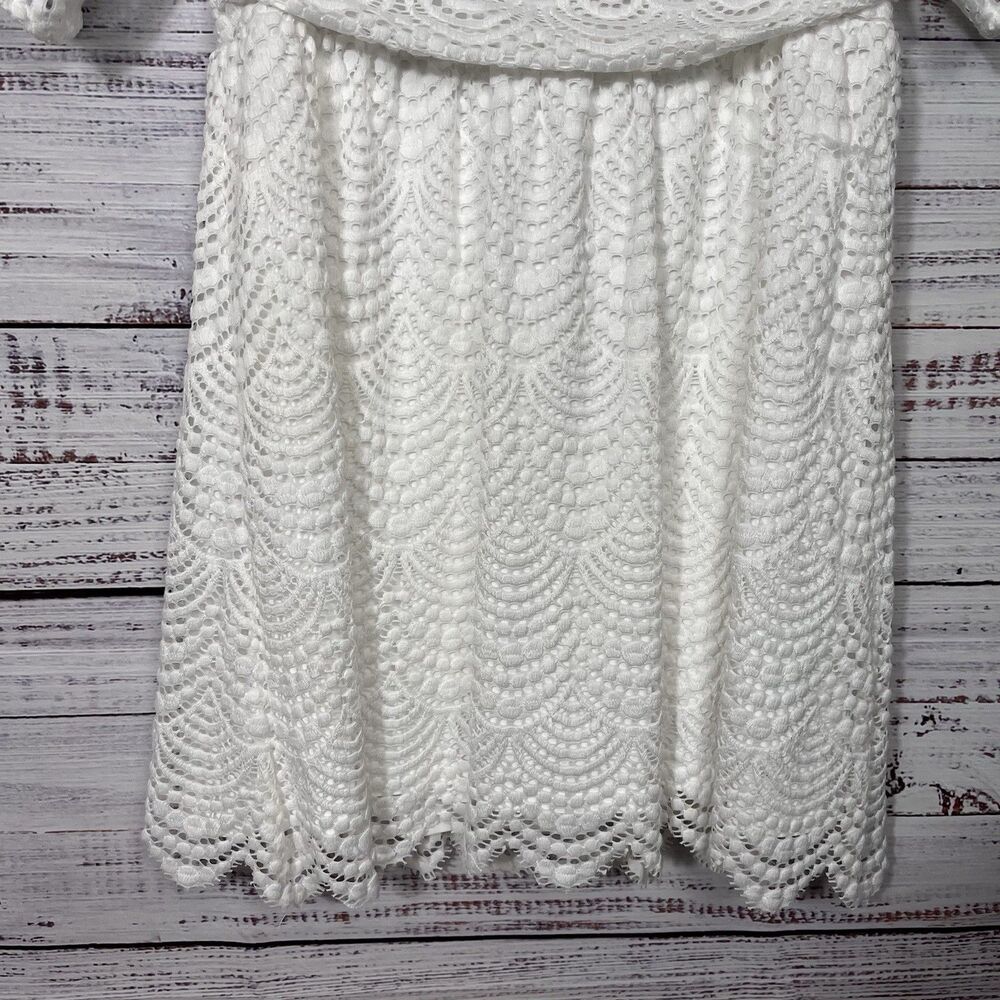 Lilly Pulitzer Parigi Skort Romper Size M Resort White Scalloped Lace Beach NWT - Picture 6 of 15